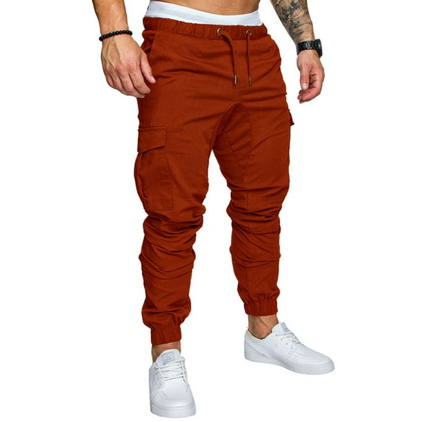 Coolred-Men Outdoor Sport Jogger Casual Multi-Pocket Cargo Pants 